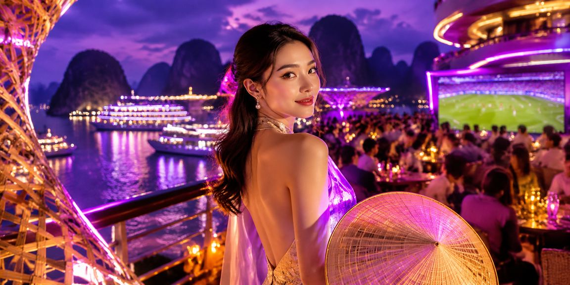 Cảnh Hạ Long Bay với biểu tượng văn hóa Việt Nam và nền tảng cá cược trực tuyến